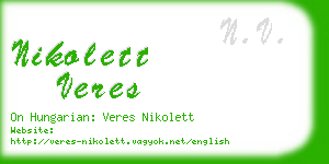 nikolett veres business card